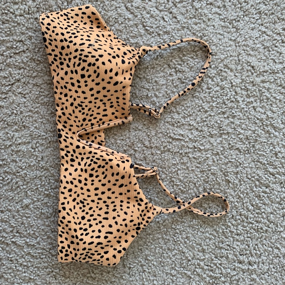 Leopard print bikini top